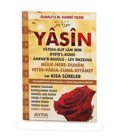 091 KREM - TÜRKÇELİ 80 SAYFA YASİN - ORTA BOY